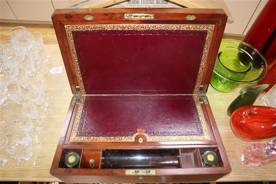 A Victorian mahogany writing slope